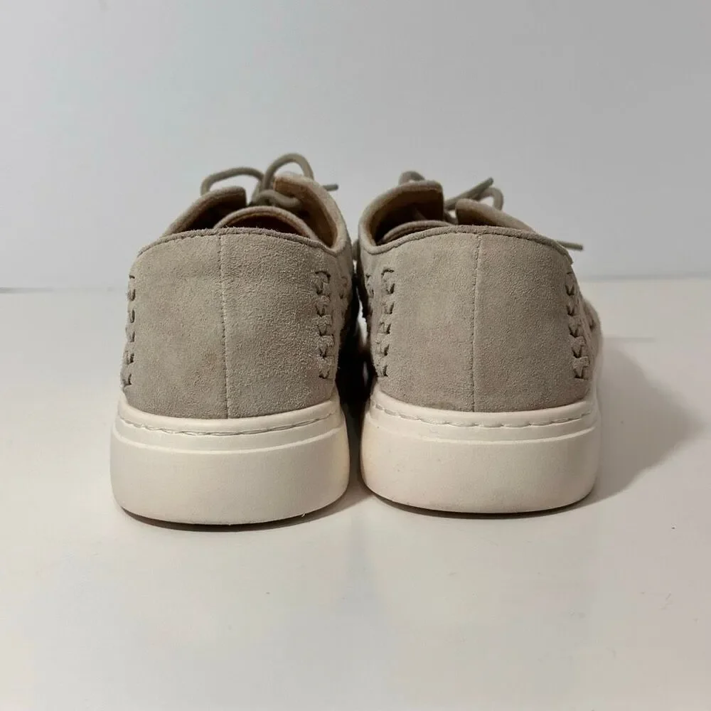 Comfortiva Align Thayer Natural Suede Leather Sneakers Gray | Women Size 9.5
